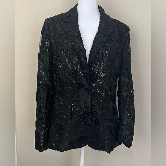 Fashion Nova Ava Sequin Embellished Blazer
Black Medium NWT - Picture 3 of 12